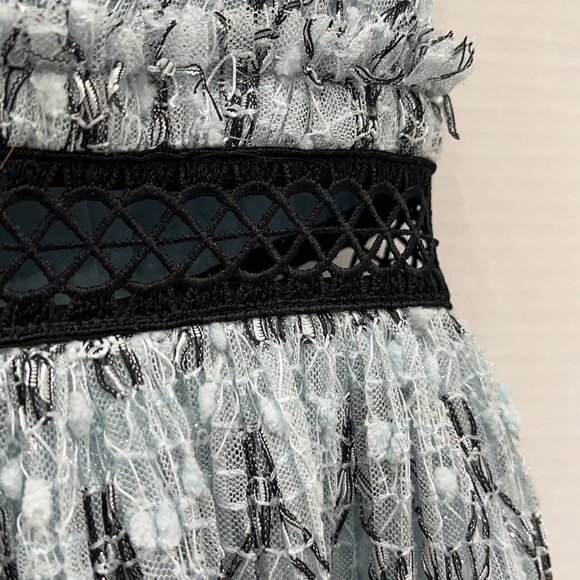 Self-Portrait Metallic Mesh Pattern Mini Dress - Picture 6 of 6